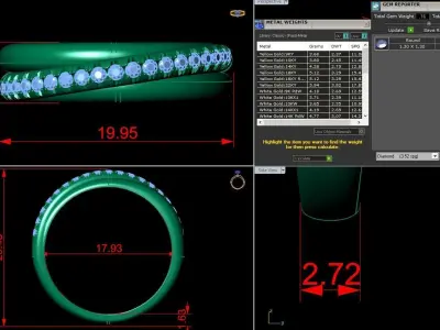 Jewelry Diamond Ring 3D print model 14