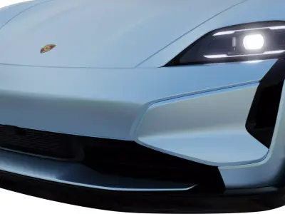 Porsche Taycan Turbo GT Weissach Package 2025 Low-poly 3D model