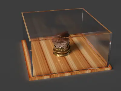 Chinese meat shaped stone figure  Low-poly 3D model