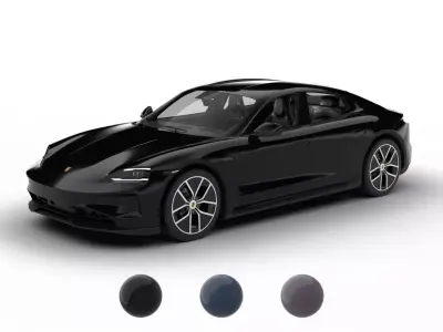 Porsche Taycan 4 Black Edition 2026 3d model 3D model