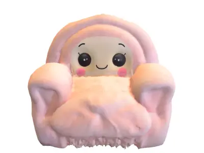 pack Cute  puff Kids Furniture Low-poly 3D model