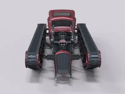 Tracked Hot rod 3D model