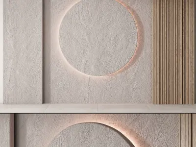 204 wall composition 03 decorative wall panel kit 02 3D model