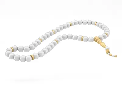 Eid Set gold arabic coffee pot and cups 3D model