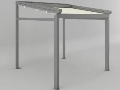 Aluminum Pergola System 3D model
