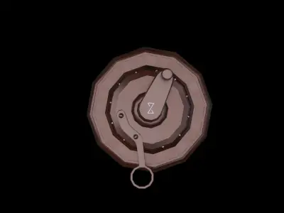 Curta wooden bowling pin Low-poly 3D model