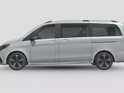 Low Poly Car - Mercedes-Benz Low Poly Car - EQV Low-poly 3D model