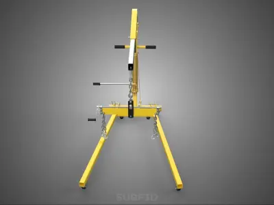 ENGINE CRANE HOIST LIFT FOLDING HYDRAULIC LEVELER BALANCER LOAD 3D model