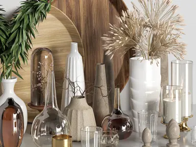 decorative set 8 3D model buy