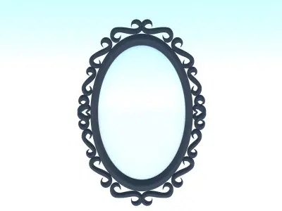 Oval Mirror Frame 3D model purchase