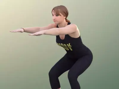 Anastasia 10105 - Sport Girl Exercise Workout  3D model