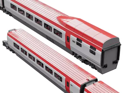 TGV PBKA THALYS-Wagon 3D model