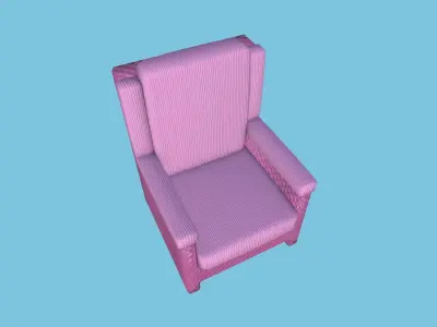 Pink Beauty Armchair - Furniture Interior Design Free low-poly 3D model