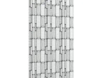 Black Leather Wall Panel 3D model