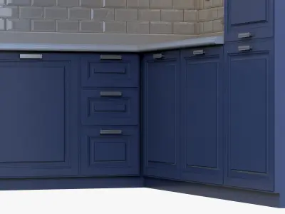 classical kitchen set 3D model