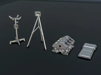 Car Parts Diorama Pack 3D print model