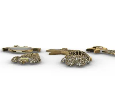 dijes- Colgantes paquete de 5 espacio -v- 3D print model