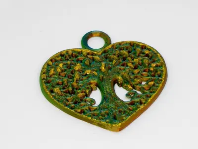 Tree of Life Home Decor and Heart Pendant 3D print model