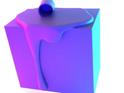 Pink Candy Spill Drip Melt toy 3D print model