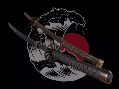 Samurai Katana - Game Ready Low-poly 3D model
