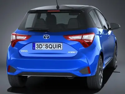 Toyota Yaris hybrid 2017 3D model