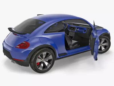 Compact Car Generic Rigged 3D model