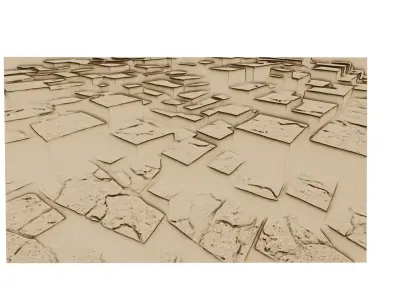 decor set wall panel wall stone relief mural CNC 28 3D model