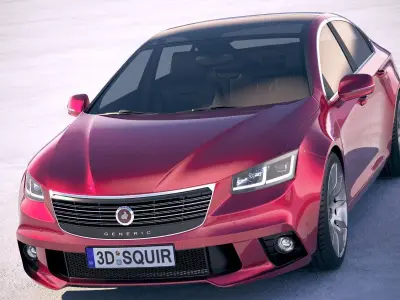 Generic Sedan v2 2018 3D model
