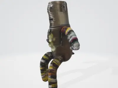 Recycled Cartoon Robot 3D Asset   3D model