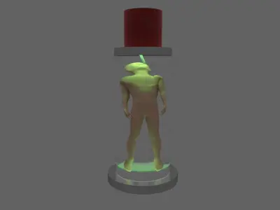Human test tube Free low-poly 3D model