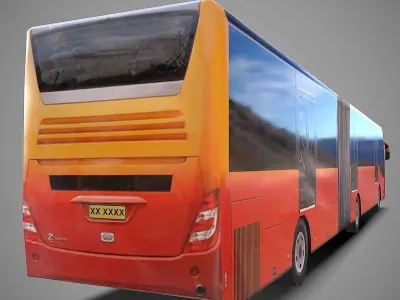 Bus Type2 Low-poly 3D model