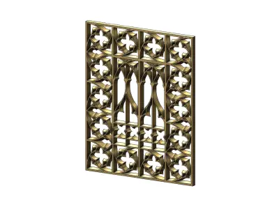 Gothic Ornament pannel for plaster and wood working 3D print model