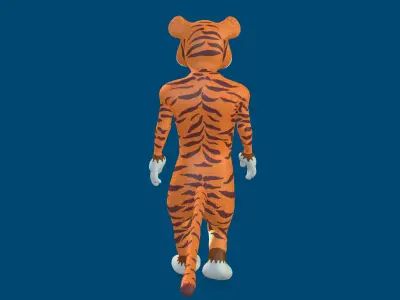 Toon Tiger with Animation 3D model