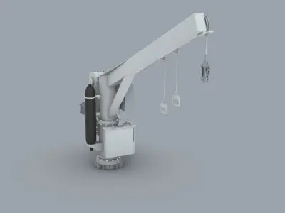 EO Lifesaving Rescue Boat Davit Low-poly 3D model