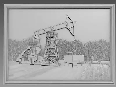 Drilling rig Relief 3D model