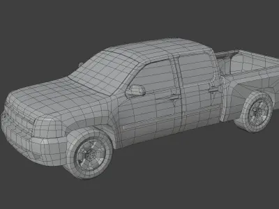 Pickup Truck Car Generic Low-poly 3D model