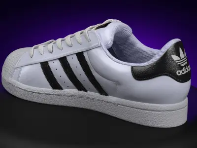 Adidas Superstar Low-poly 3D model