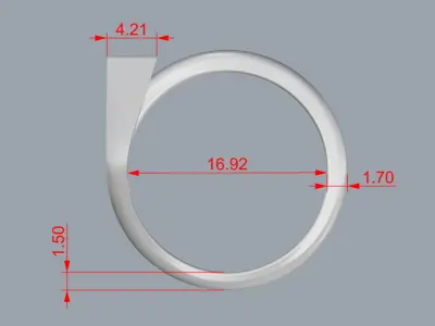 Triangle Ring - 3D Model for Jewelry Design 3D print model
