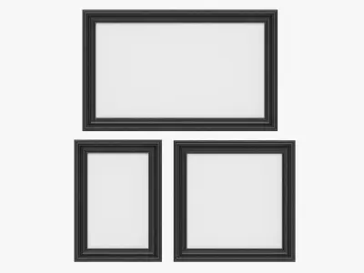 Wooden Frame Mockup Landscape 3D Model Collection