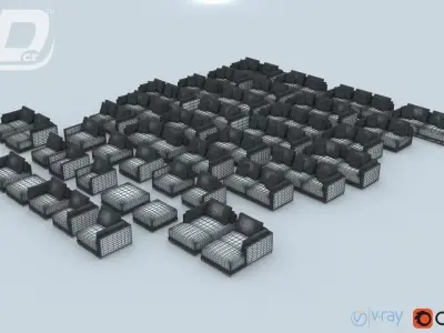 Oona Sofa Modular Set 3D model
