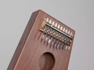 Kalimba wooden hammered dulcimer 3D model