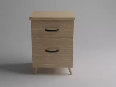 Wooden drower Free 3D model