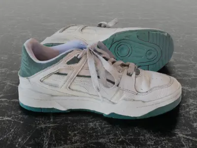 PUMA FLAT WHITE 3D SHOES 3D model