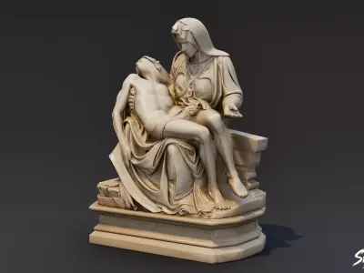 Pieta Low-poly 3D model
