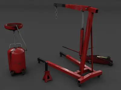 Garage Equipment Low-poly 3D model