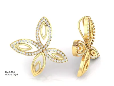Luxury earrings for 3D printing 3D print model