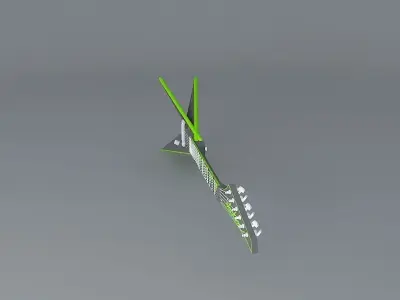Jackson concept Quad V guitar Free 3D model