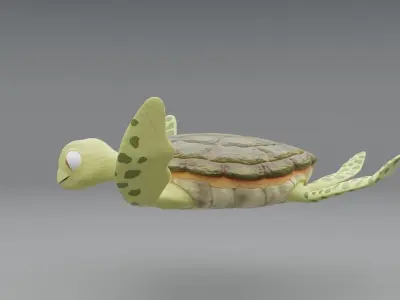 3D Seaturtle Cartoon 3D model