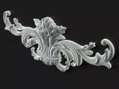 Large Decorative Element for Classic Style Furniture 3D model
