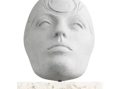Sculpture of a human face 3D model